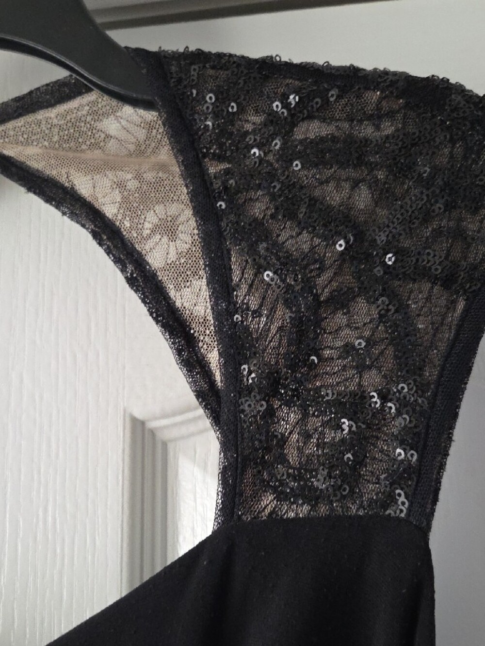 Lauren Ralph Lauren Black Maxi Dress with Lace Shoulders - Picture 3 of 10